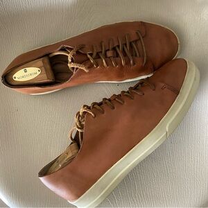 VINCE collins cognac tan Leather Sneaker men 10m modern California